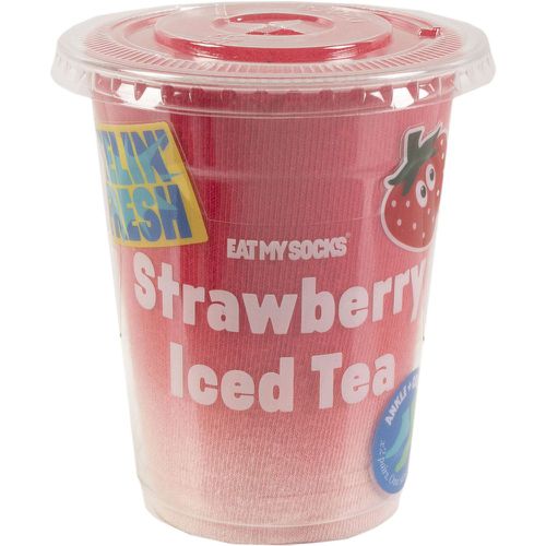 Pair Iced Tea Cotton Socks Strawberry Iced Tea One Size - EAT MY SOCKS - Modalova