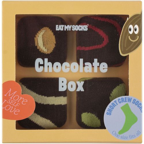 Pair Chocolate Box Cotton Socks Chocolate One Size - EAT MY SOCKS - Modalova