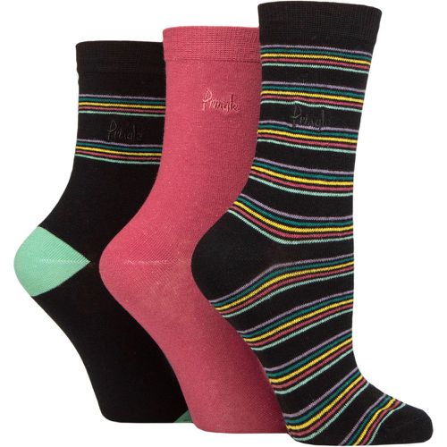 Women's 3 Pair Patterned Cotton and Recycled Polyester Socks Multi Colour Stripes 4-8 Ladies - Pringle - Modalova