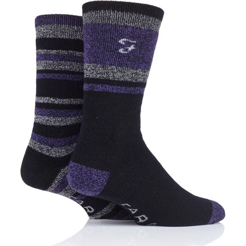 Pair Black / Charcoal / Purple Brushed Inner Boot Socks Men's 6-11 Mens - Farah - Modalova