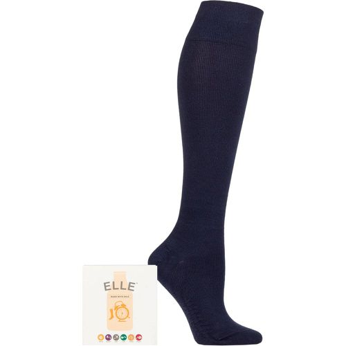 Ladies 1 Pair Milk Socks with Massage Sole Navy M - Elle - Modalova