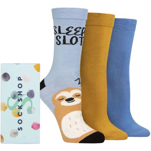 Women's 3 Pair Bamboo Bright Gift Boxed Socks Golden Slumbers 4-8 Ladies - SockShop - Modalova