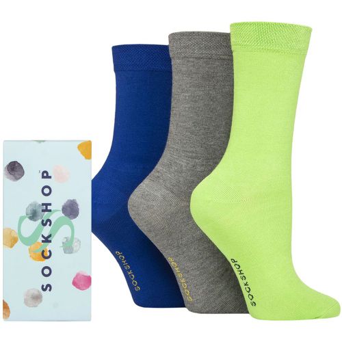 Women's 3 Pair Bamboo Bright Gift Boxed Socks Kiwi 4-8 Ladies - SockShop - Modalova