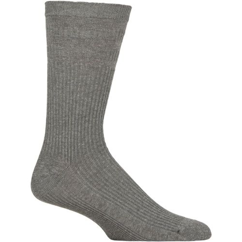 Mens 1 Pair HJ Hall Extra Wide Cotton Softop Socks Mid Melange 6-11 - SockShop - Modalova