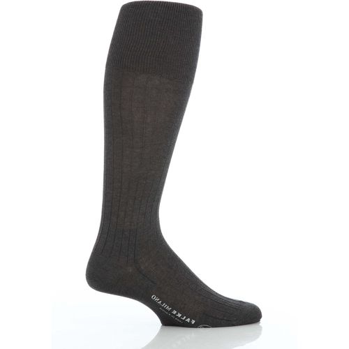 Pair Light Melange Milano 97% Cotton Knee High Socks Men's 11.5-12.5 Mens - Falke - Modalova