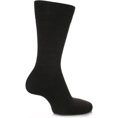 Pair Anthracite Melange Sensitive Berlin Virgin Wool Left and Right Socks With Comfort Cuff Men's 11.5-14 Mens - Falke - Modalova