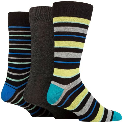 Mens 3 Pair SOCKSHOP Patterned Spots and Stripes Bamboo Socks Stripey 7-11 - Wildfeet - Modalova