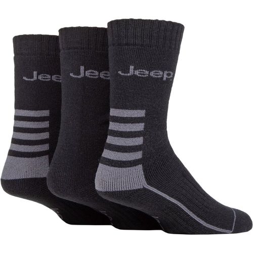 Mens 3 Pair Cotton Blend Boot Socks / Mid Grey 6-11 Mens - Jeep - Modalova