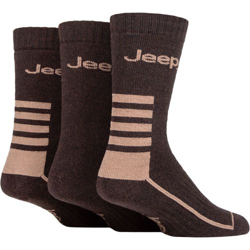 Mens 3 Pair Cotton Blend Boot Socks / Earth 6-11 Mens - Jeep - Modalova