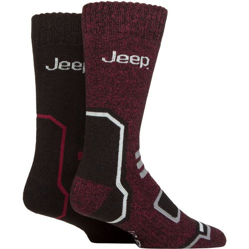 Mens 2 Pair Jeep Thermal Boot Socks / Berry 6-11 - SockShop - Modalova