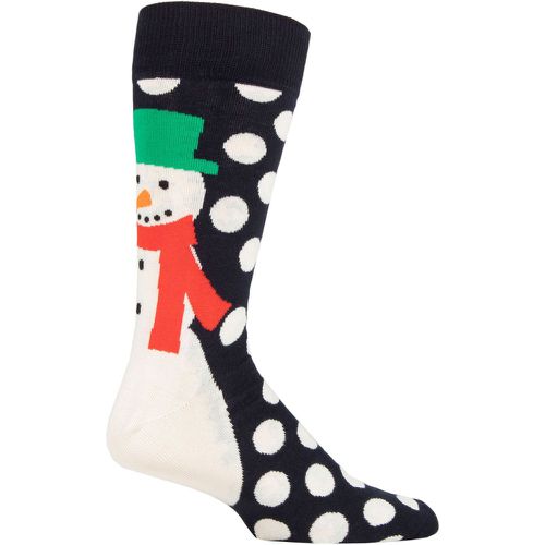 Mens and Ladies 1 Pair Jumbo Snowman Socks Multi 4-7 Unisex - Happy Socks - Modalova