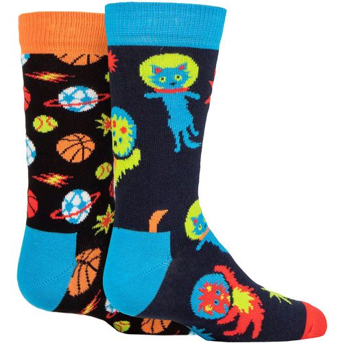 Kids 2 Pair Spacetime Socks Multi 0-12 Months - Happy Socks - Modalova