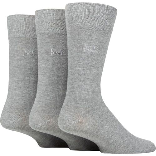 Mens 3 Pair Gentle Grip Bamboo Socks Charcoal 7-11 Mens - Pringle - Modalova
