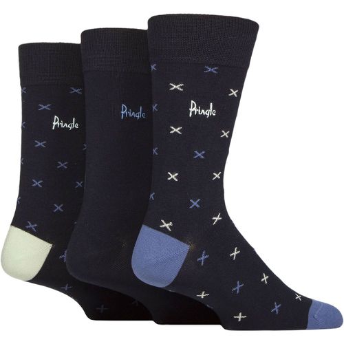 Mens 3 Pair Pringle Patterned Bamboo Socks Navy / X 7-11 Mens - SockShop - Modalova