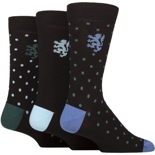 Mens 3 Pair Patterned Cotton Socks Polka Dots 7-11 - Pringle - Modalova