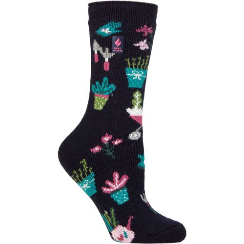 Women's 1 Pair SOCKSHOP 1.6 TOG Lite Hobby Socks Green Fingers Navy 4-8 - Heat Holders - Modalova