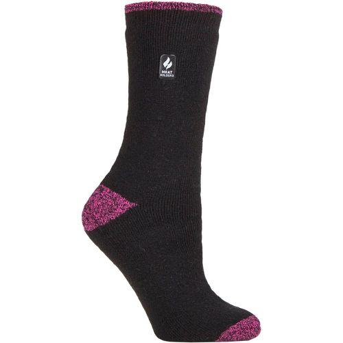 Women's 1 Pair SOCKSHOP 1.6 TOG Lite Patterned and Striped Socks Tenerife Heel & Toe / Berry 4-8 Ladies - Heat Holders - Modalova