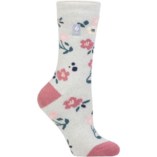 Ladies 1 Pair SOCKSHOP 1.6 TOG Lite Patterned and Striped Socks Lanuza Floral 4-8 - Heat Holders - Modalova