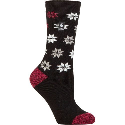 Women's 1 Pair SOCKSHOP 1.6 TOG Lite Patterned and Striped Socks St Moritz Snowflake Fairisle 4-8 - Heat Holders - Modalova