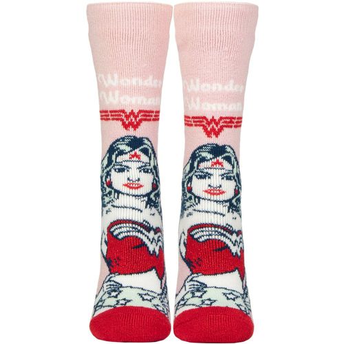 Ladies 1 Pair Heat Holders DC Wonder Woman 1.6 TOG Lite Thermal Socks Pink / Red 4-8 - SockShop - Modalova
