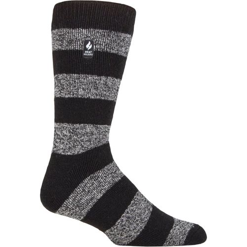 Mens 1 Pair SOCKSHOP 1.6 TOG Lite Striped, Patterned & Argyle Socks Izmir Chunky Stripe / Grey 6-11 Mens - Heat Holders - Modalova