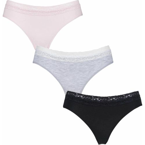 Pair Black / Grey / Pink Bamboo Briefs Ladies 12 Ladies - Lazy Panda - Modalova