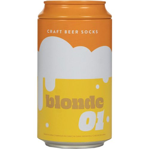 Pair Craft Beer Can Gift Box Cotton Socks Blonde 7-11 UK - Luckies of London - Modalova