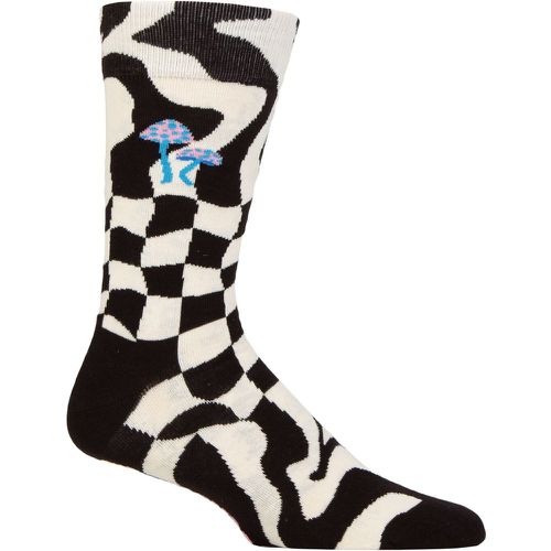 Happy Socks 1 Pair Distorted Check Cotton Socks Check 4-7 Unisex - SockShop - Modalova