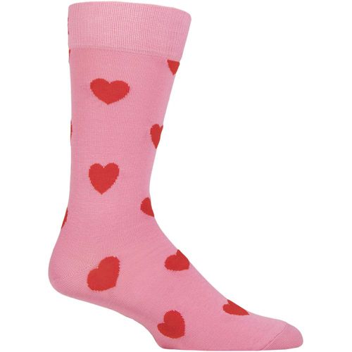 Mens and Ladies 1 Pair Happy Socks Heart Socks 4-7 Unisex - SockShop - Modalova