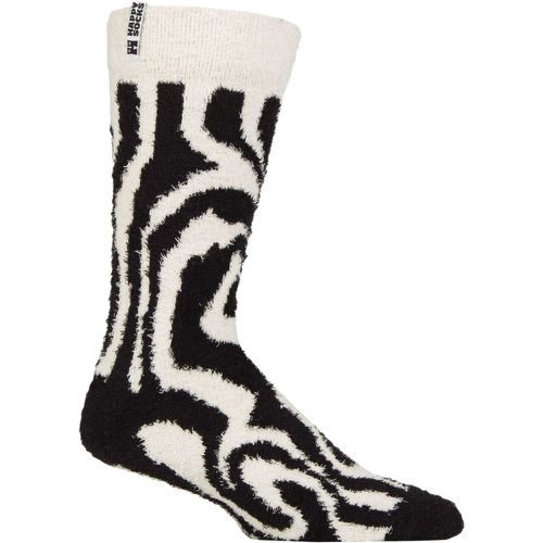 Pair Fluffy Zebra Patterned Socks Zebra 7.5-11.5 Unisex - Happy Socks - Modalova