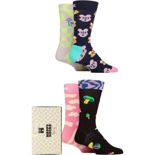 Happy Socks 4 Pair Happy in Wonderland Pop Up Gift Boxed Socks Assorted 7.5-11.5 Unisex - SockShop - Modalova