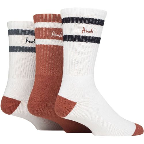 Mens 3 Pair Cotton Cushion Sports Socks / Coral 7-11 - Pringle - Modalova
