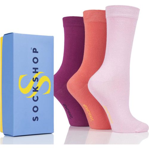 Pair Pink Bamboo Bright Gift Boxed Socks Ladies 4-8 Ladies - SockShop - Modalova