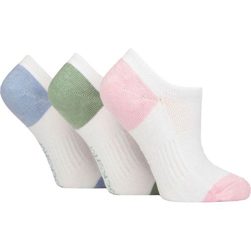 Women's 3 Pair Half Cushioned Bamboo No Show Socks Contrast 4-8 - SockShop - Modalova