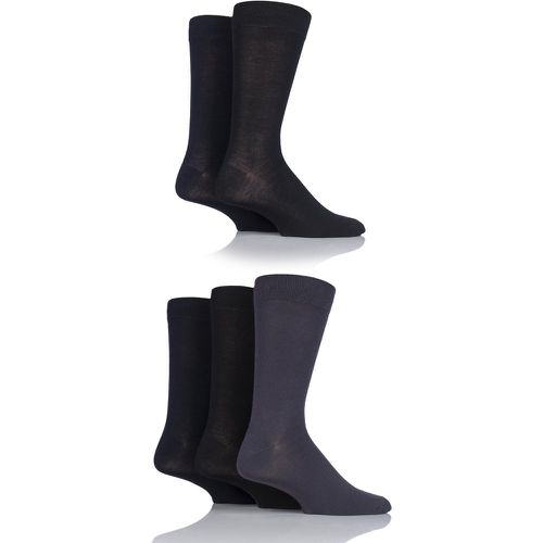 Pair Black / Navy / Grey Plain Bamboo Socks Men's 7-11 Mens - SockShop - Modalova