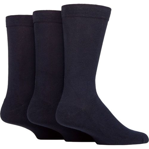 Mens 3 Pair Comfort Sole Gentle Bamboo Socks Navy 7-11 Mens - SockShop - Modalova