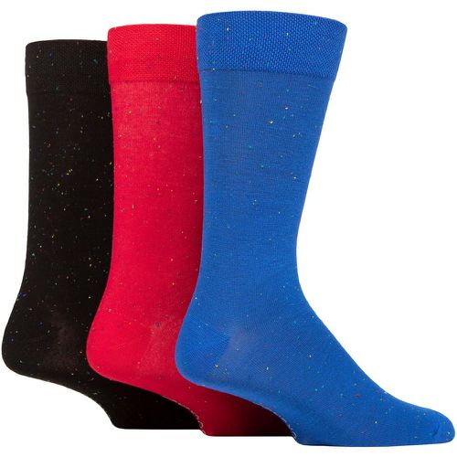 Mens 3 Pair Speckled Bamboo Socks Black / Blue / Red 7-11 Mens - SockShop - Modalova