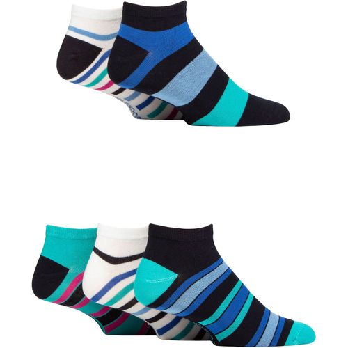 Mens 5 Pair Bamboo Striped and Plain Trainer Socks Fresh 7-11 Mens - SockShop - Modalova