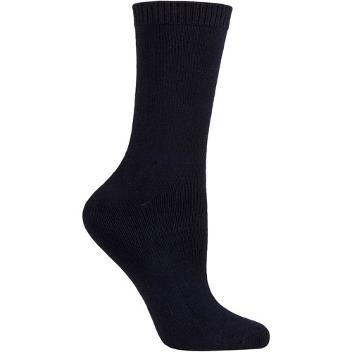 Women's 1 Pair Colour Burst Leisure Weight Bamboo Socks Navy 4-8 Ladies - Lazy Panda - Modalova