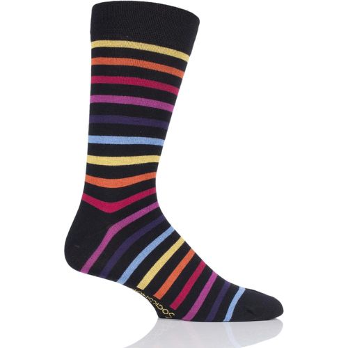Pair Chasing Rainbows Striped Colour Burst Bamboo Socks with Smooth Toe Seams Unisex 12-14 Mens - SockShop - Modalova