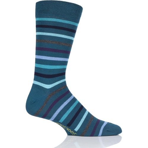 Pair Is The Colour Striped Colour Burst Bamboo Socks with Smooth Toe Seams Unisex 12-14 Mens - SockShop - Modalova