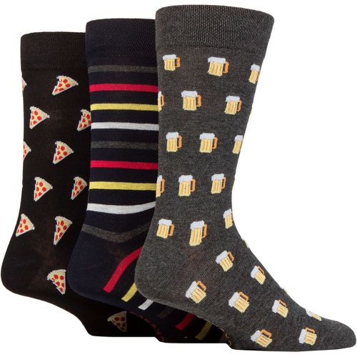 Mens 3 Pair SOCKSHOP Novelty Bamboo Socks Beer & Pizza 7-11 - Lazy Panda - Modalova