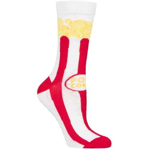 Mens and Women's SOCKSHOP 1 Pair Bamboo Fun & Novelty Socks Popcorn 4-8 Ladies - Lazy Panda - Modalova