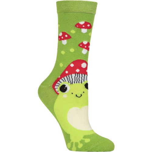 Mens and Women's SOCKSHOP 1 Pair Bamboo Fun & Novelty Socks Toadstool 4-8 - Lazy Panda - Modalova