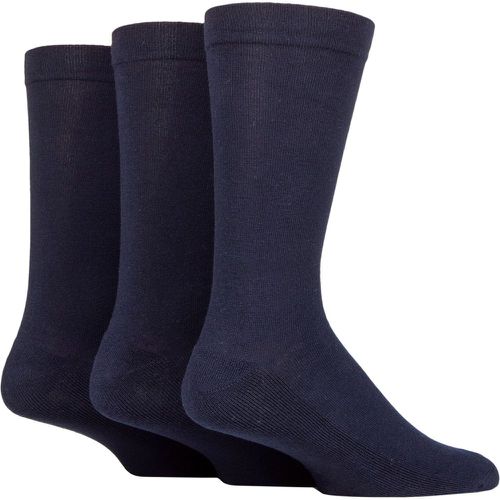 Mens 3 Pair Half Cushion Gentle Bamboo Socks Navy 12-14 Mens - SockShop - Modalova