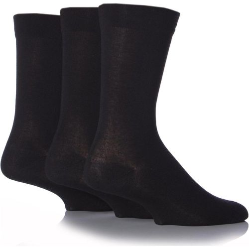 Pair Comfort Cuff Plain Gentle Bamboo Socks with Smooth Toe Seams Men's 12-14 Mens - SockShop - Modalova