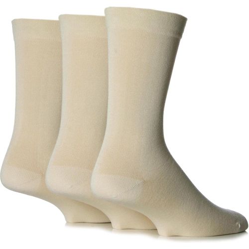 Pair Natural Comfort Cuff Plain Gentle Bamboo Socks with Smooth Toe Seams Men's 7-11 Mens - SockShop - Modalova
