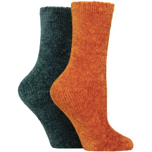 Women's 2 Pair Chenille Boot Socks Marmalade 4-8 Ladies - SockShop - Modalova