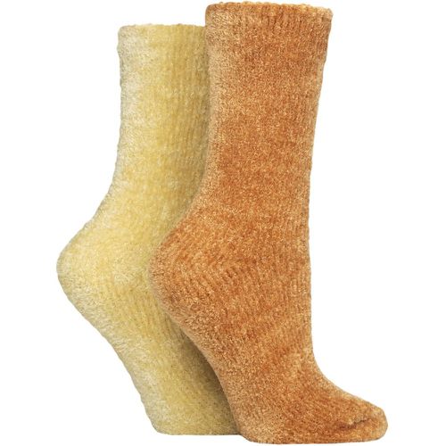 Women's 2 Pair Chenille Boot Socks Pumpkin Spice 4-8 Ladies - SockShop - Modalova