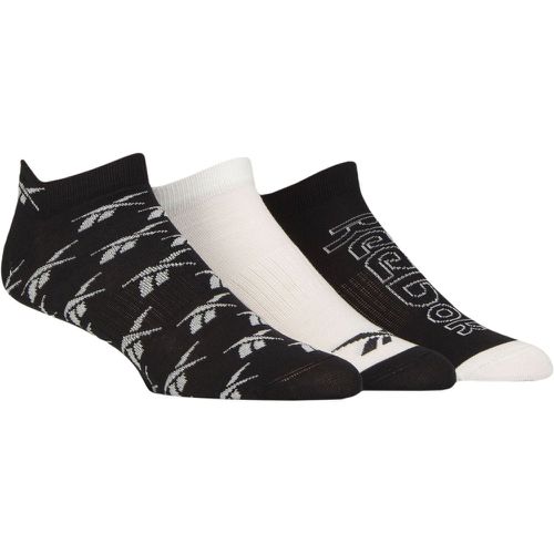 Mens and Ladies 3 Pair Essentials Cotton Trainer Socks with Arch Support / White / 6.5-8 UK - Reebok - Modalova